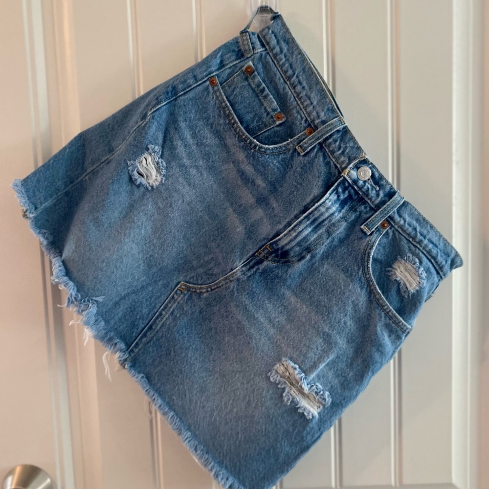 Levi high waist denim skirt